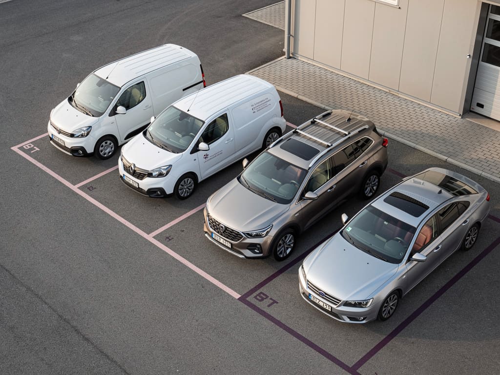Diversi tipi di auto curate in un contesto di detailing